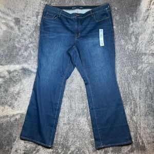 Old Navy Kicker Boot-Cut Jeans Womens 24 Mid-Rise Dark Wash Denim Stretch